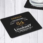 Birthday Vintage Square Paper Coaster<br><div class="desc">Black and gold paper coaster with a vintage feel for any birthday. A personalized elegant paper coaster that is easy to customize for that special birthday party.</div>