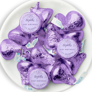 Birthday violet confetti elegant party hershey®'s kisses®