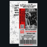 Birthday VIP Football Ticket Sports Celebration Invitation<br><div class="desc">Be sure to get a ticket to the best party in town! Your friends will love getting this invitation to your party and it will be a time to remember for years to come! Personalize it as you choose, perfect for birthdays or any sports theme party. Personalize your last name...</div>