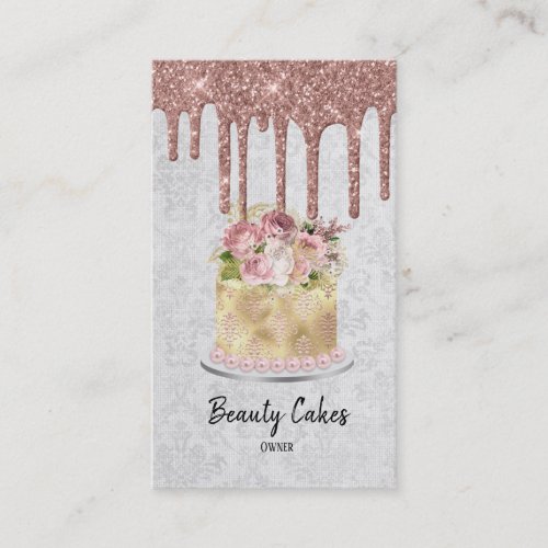 Birthday Wedding Cake Planner Drips Business Card