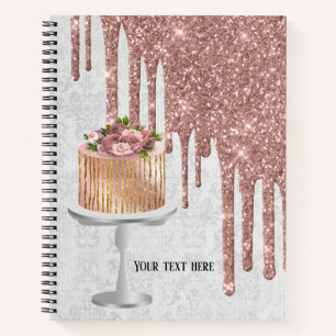 Birthday Wedding Cake Planner Drips Notebook