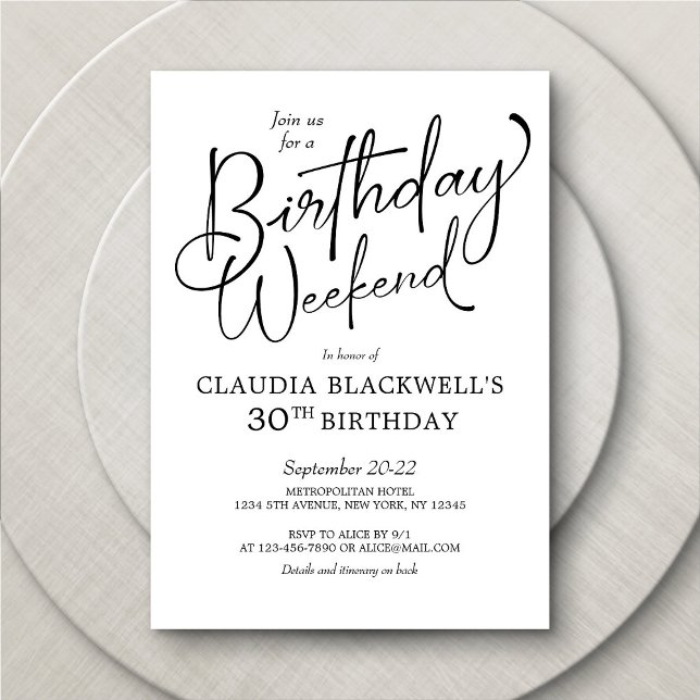 Birthday Weekend Itinerary Invitation (Creator Uploaded)