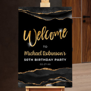 Birthday Welcome Sign Birthday Welcome Poster Blac