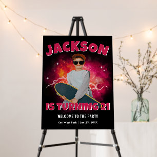 Birthday Welcome Sign Custom Photo Bootleg Rap