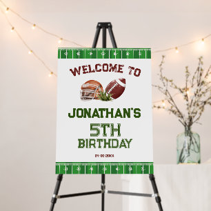 Birthday Welcome Sign Football