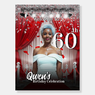 Birthday Welcome Sign - Rose Petals - Foam Board