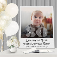 Birthday Welcome "This Kid" Vintage Photo Snapshot