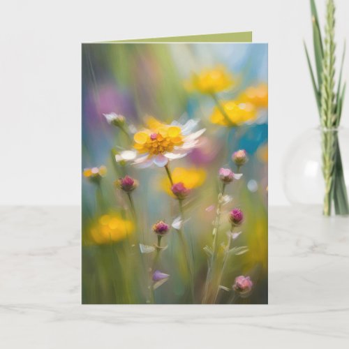 Birthday Whimsy Wildflowers Card