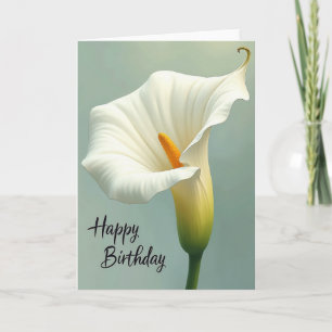 Birthday White Bloom Card