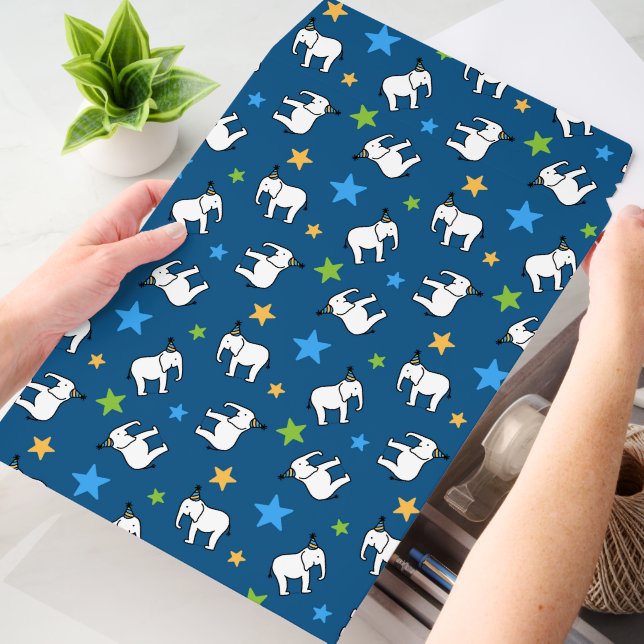 Birthday White Elephant Envelope Mailer (Blue) (Desk)