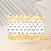 Black gold glitter drips sparkle glam wrapping paper, Zazzle