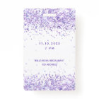 Birthday white violet lavender vip invitation