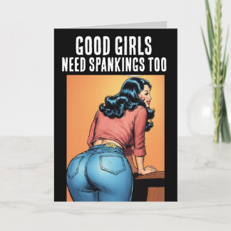 BIRTHDAY WIFE SPANKING GREETING CARD