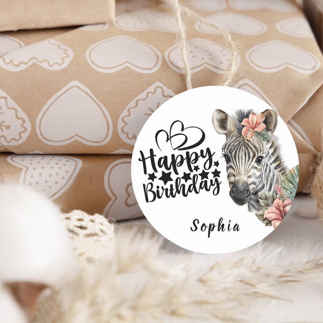 Birthday Wild Safari Animal Sticker (Birthday Wild Safari Animal Sticker)