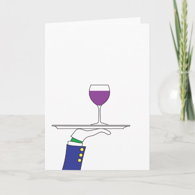 Birthday Wine Greeting Card (Front)