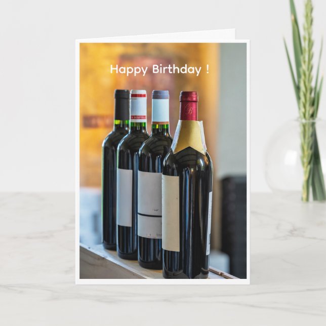 Birthday Wine Paired with Questionable Judgement Card (Front)
