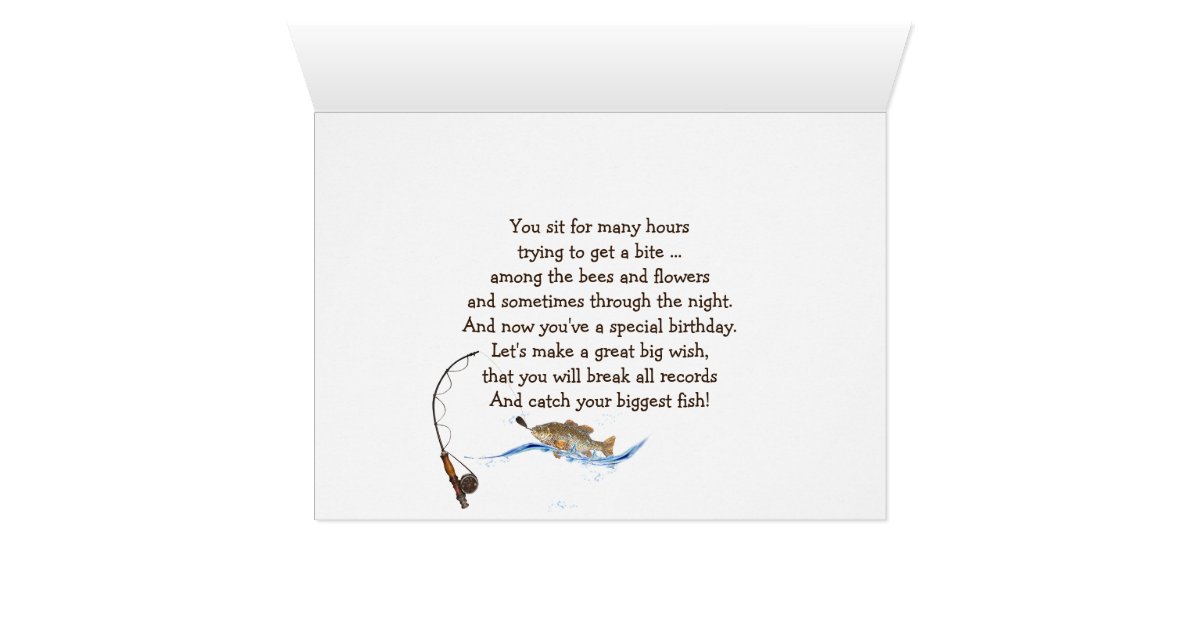 Birthday Wish for Fisherman Card | Zazzle