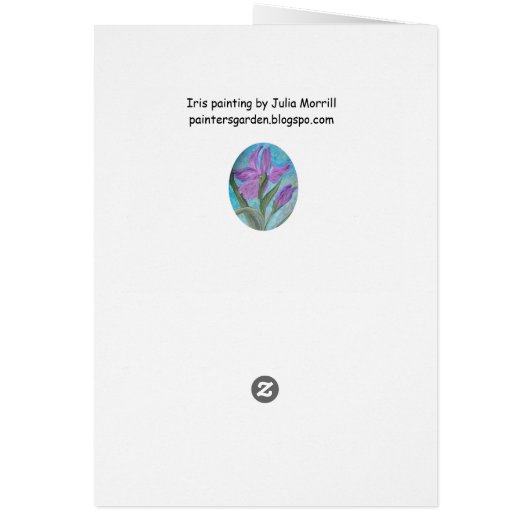 Birthday Wish Iris Card (Back)