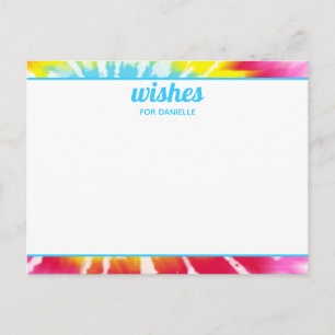 Birthday Wish Jar Cards, Tie Dye Wish Cards