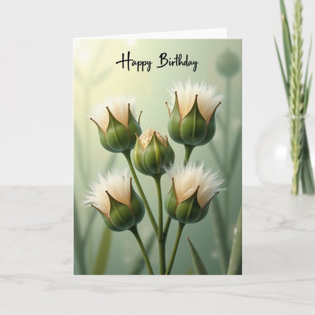 Birthday Wish Seed Pod Card (Front)