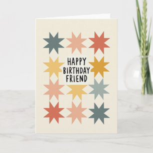 Birthday Wish Starry Grid Card