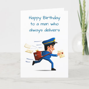 mailman holding birthday