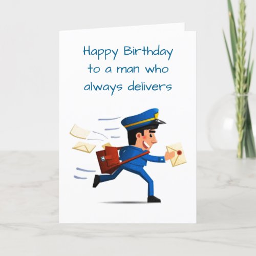 BIRTHDAY WISH YOUR TURN TO RECEIVE MAILMAN CARD