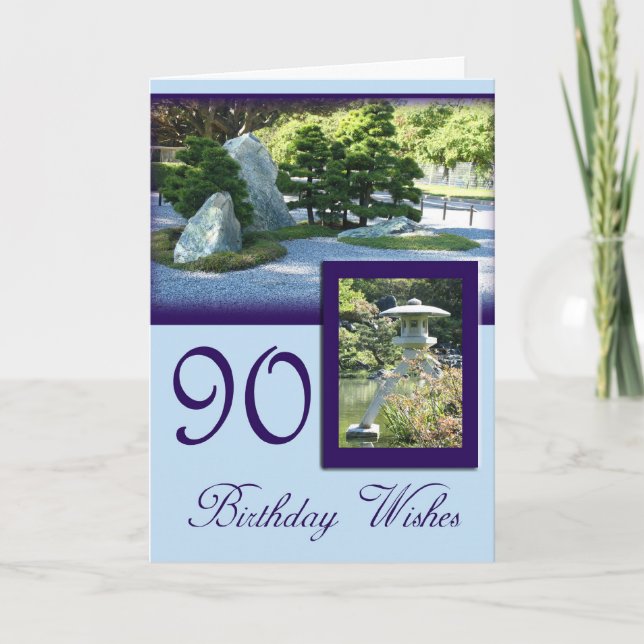 Birthday Wishes 90th Birthday Greeting Card (Front)