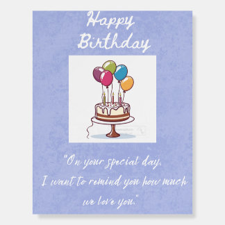 birthday wishes and quality foam board