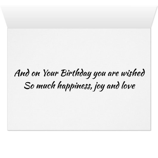 "BIRTHDAY WISHES" AND "THANKS" TO MY BEST "FRIEND" (Inside Horizontal (Bottom))