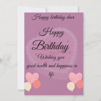 Birthday wishes card 