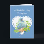 Birthday Wishes Daughter from Mother Parrot Bird Card<br><div class="desc">Original Watercolor Parrot Bird Birthday Wishes for Daughter from Mother</div>