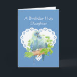 Birthday Wishes Daughter from Mother Parrot Bird Card<br><div class="desc">Original Watercolor Parrot Bird Birthday Wishes for Daughter from Mother</div>