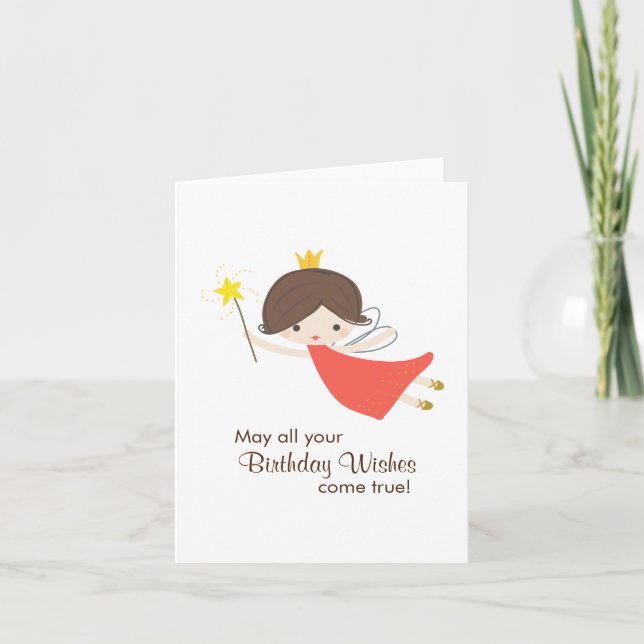 Birthday Wishes Fairy Card (Front)