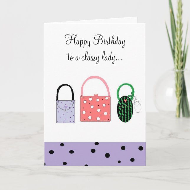 Birthday Wishes For A Classy Lady Card (Front)