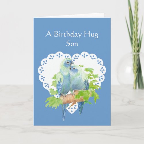 Birthday Wishes for Son from Parrot Bird Card