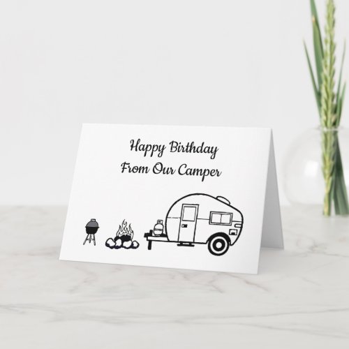 BIRTHDAY WISHES FROM OUR CAMPER CARD