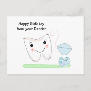 Birthday Wishes from the Dentist Postcard