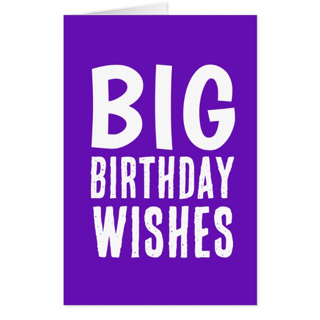 BIRTHDAY WISHES FROM US ALL GIANT JUMBO CARD (Front)