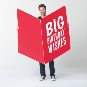 BIRTHDAY WISHES GIANT BIG GREETING CARDS