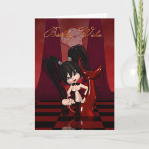 birthday wishes greeting card - goth rock alternat
