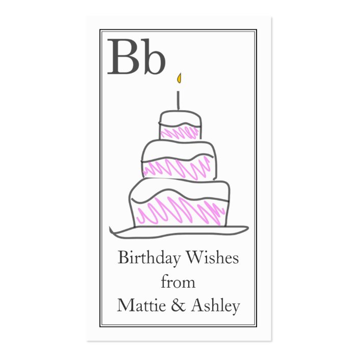 Birthday Wishes Insert Card Business Card