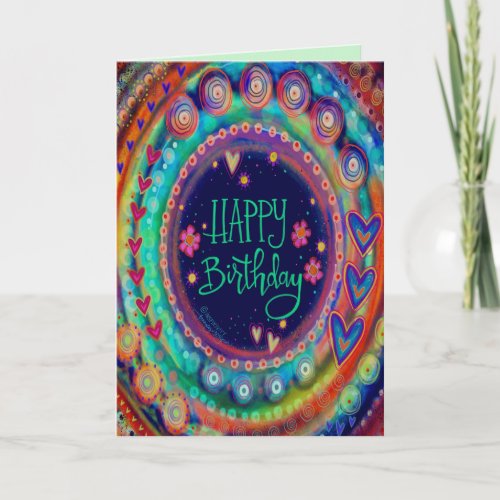 Birthday Wishes Inspirivity Colorful Fun Happy  Card