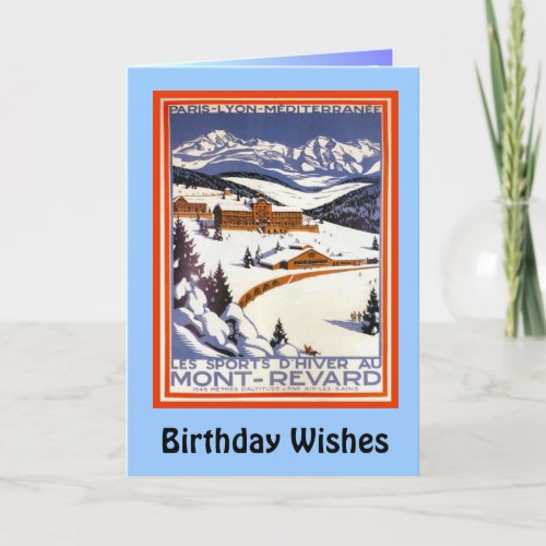 Birthday Wishes Mont Revard France Card