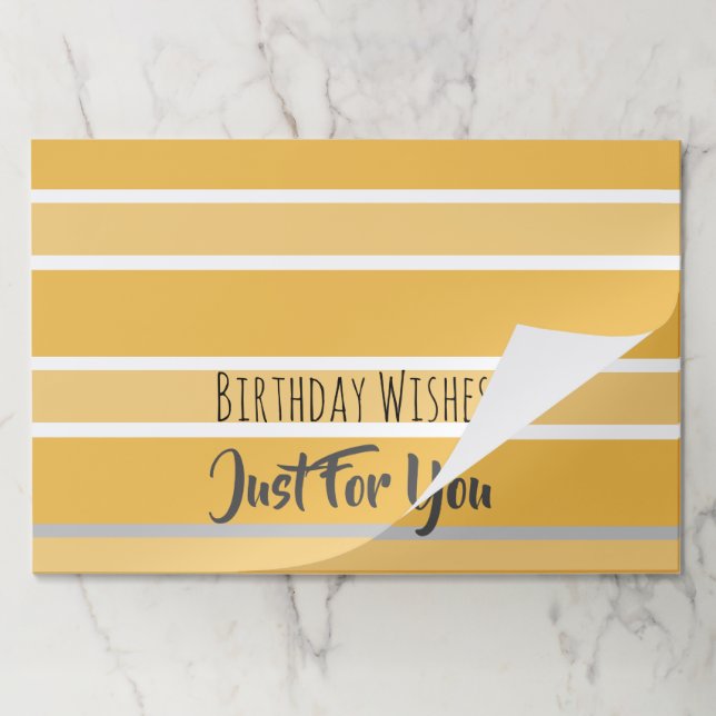 Birthday Wishes Paper Placemat (Folded)