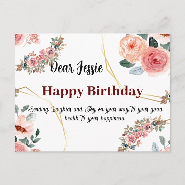 Birthday wishes  postcard (Front)