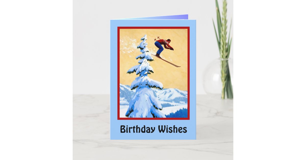 Birthday Wishes, Ski jumping Card
