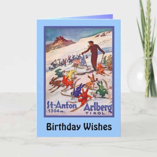 Birthday Wishes St Anton Arlberg Card