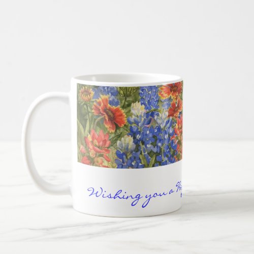 Birthday Wishes Texas Wildflowers Mug