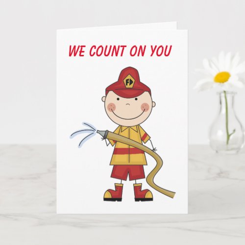 BIRTHDAY WISHES TO OUR FAVORITE FIREMAN CARD